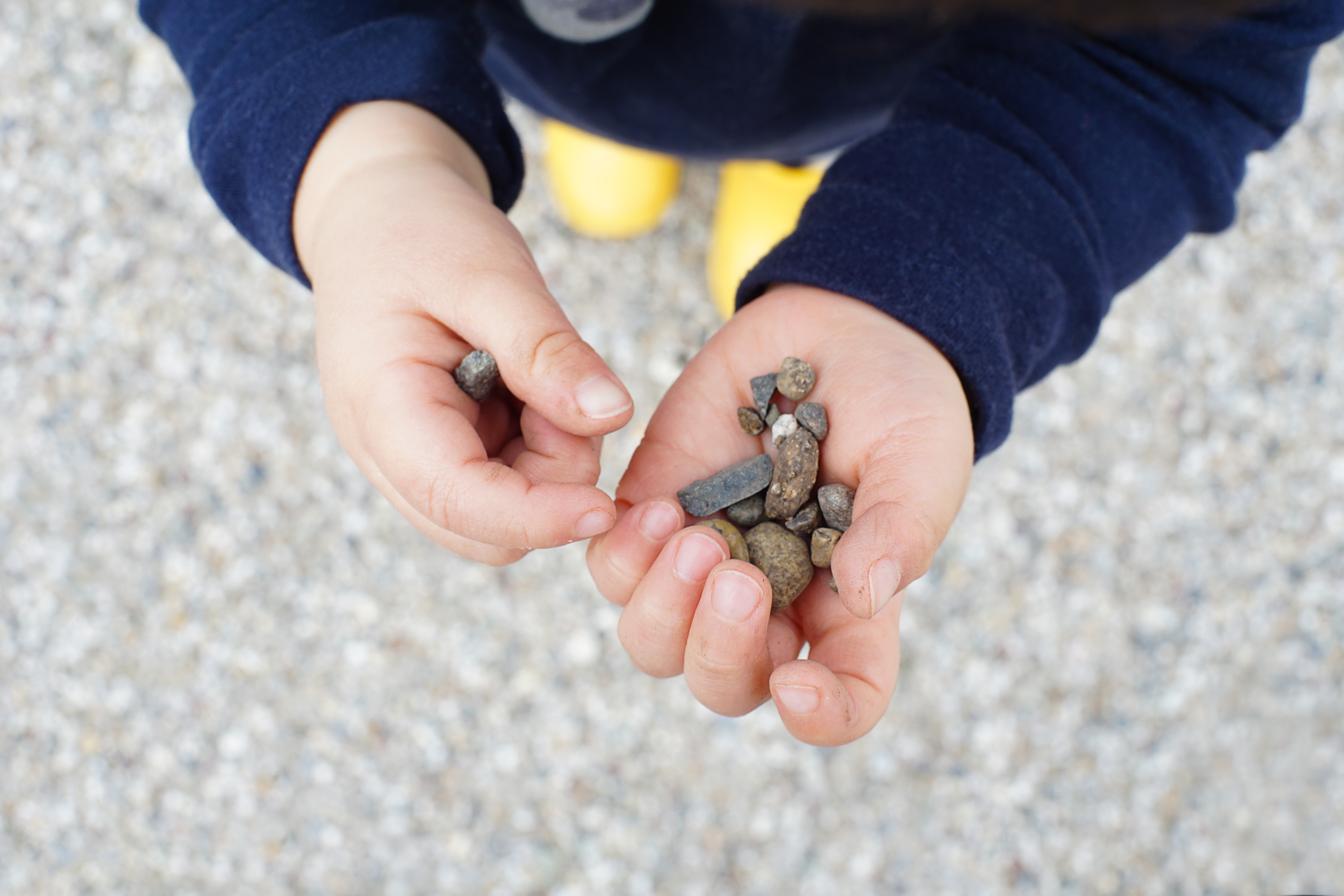tiny hands tiny pebbles